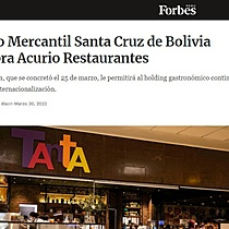 Banco Mercantil Santa Cruz de Bolivia compra Acurio Restaurantes
